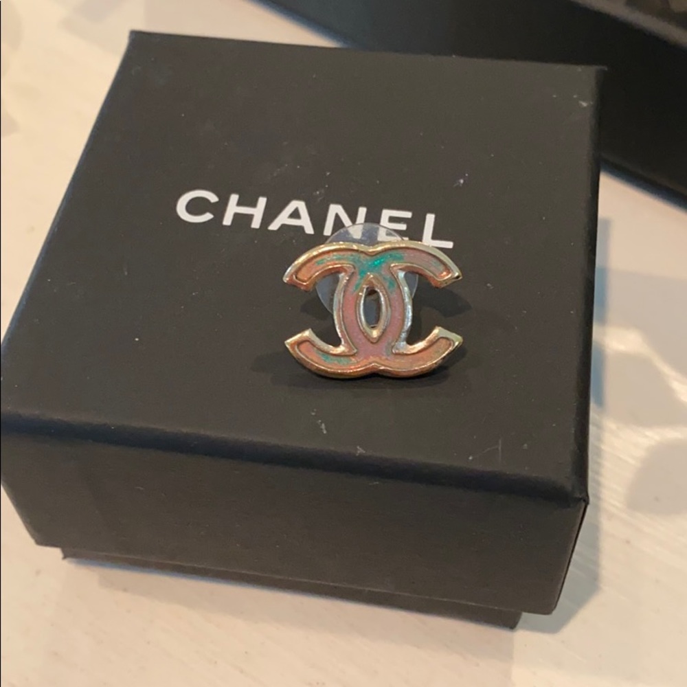 Chanel iridescent pin